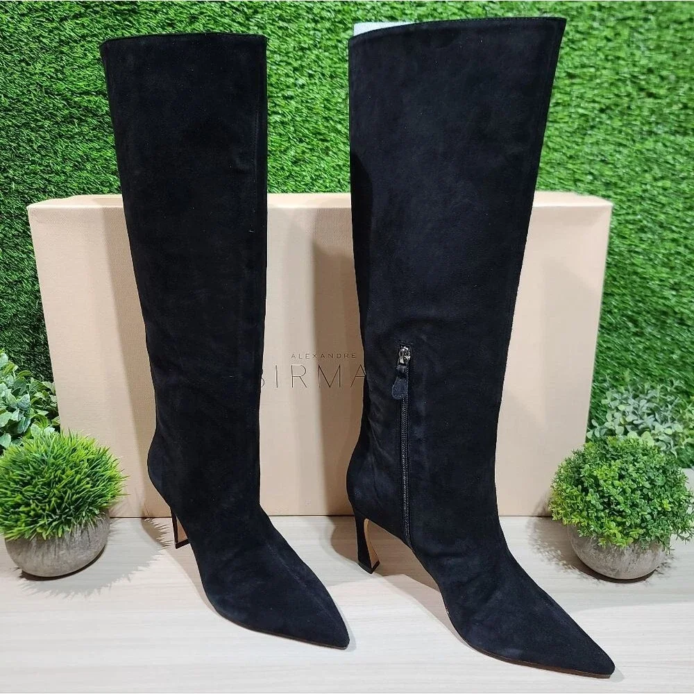 Alexandre Birman Kyra Boot 85 - Black Suede EU 38 NEW